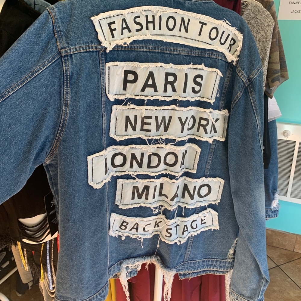 Oversized fashion jean jacket